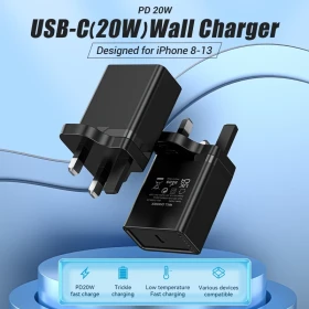 Vention 1-port USB-C Wall Charger (18W/ 20W)
